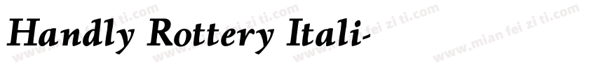 Handly Rottery Itali字体转换